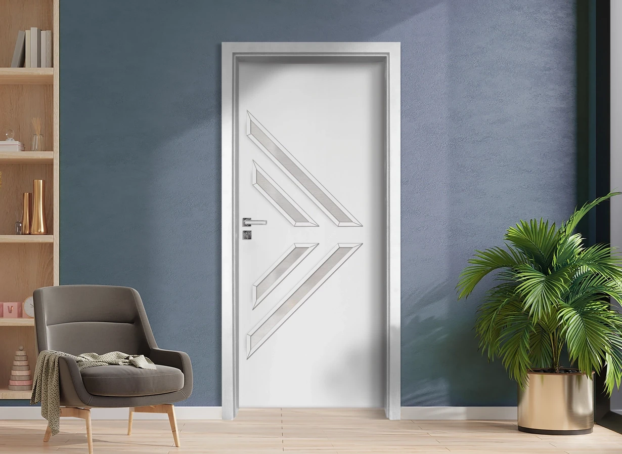 Интериорна врата Gradde Paragon 3-4 Glas Бял мат