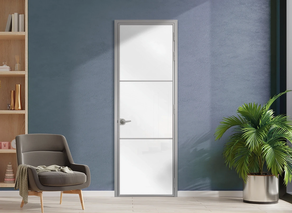 Стъклена Врата Lusso L7 Сив Мат